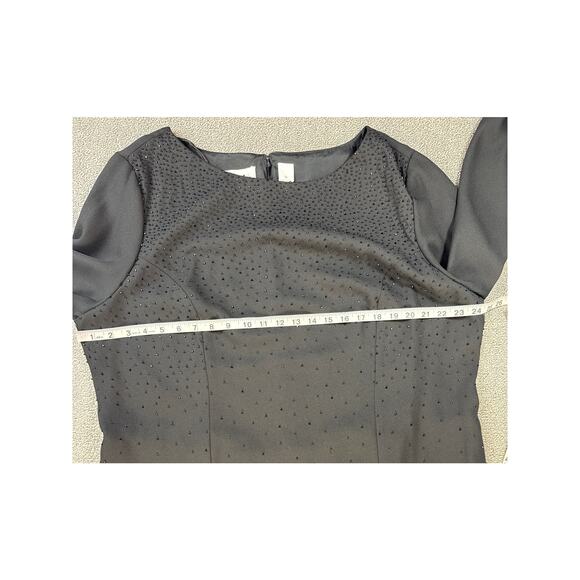 Elisabeth Liz Claiborne Formal Dress Long Sleeve Midi Classic Timeless Size 18 - Picture 4 of 10